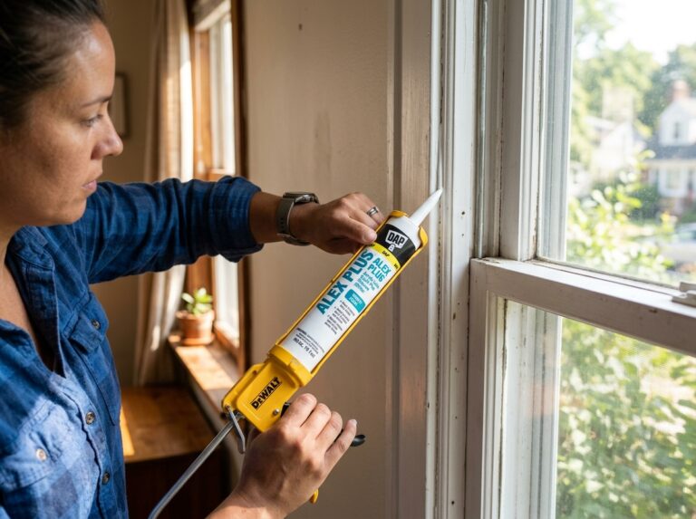 caulk for drafty windows
