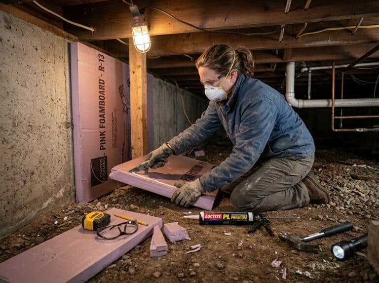 insulating crawl space diy